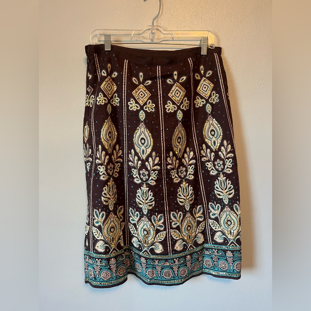 Vintage Y2K boho sequin skirt
